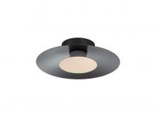 Golden 6400-FM12 GRA-FRG - Luma LED Flush Mount - 12" in Graphite with French Gold Shade