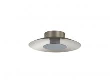 Golden 6400-FM12 SAN-GRA - Luma LED Flush Mount - 12" in Sand Nickel with Graphite Shade