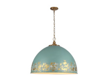 Golden 0809-8P VG-TEAL - Alison 8-Light Pendant in Vintage Gold with Teal